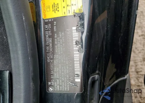 2007 BMW M6 z USA, uszkodzony, nr VIN WBSEK93577CS32284